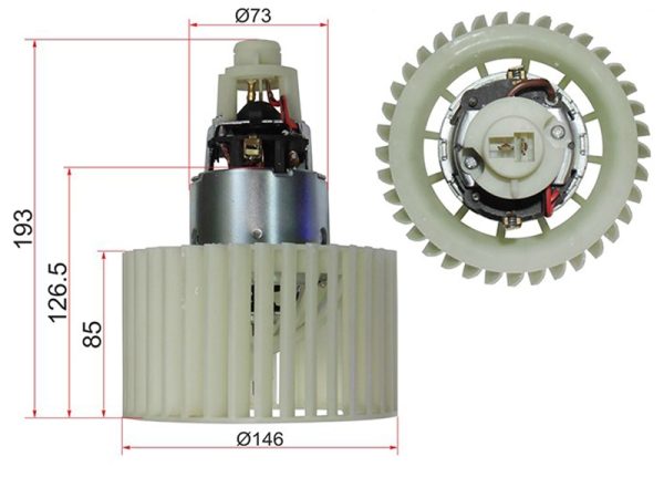 Мотор отопителя салона (Левый руль) Audi A6 94-97 / 100 91-95 / S6 94-97