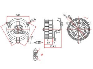 50e6f43211 Мотор отопителя салона Mercedes-Benz 190 82-94