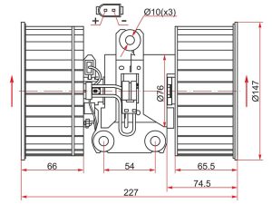 Мотор отопителя салона (Левый руль) BMW 5-Series 95-04 / X5 99-06 / Land Rover Range Rover 02-12