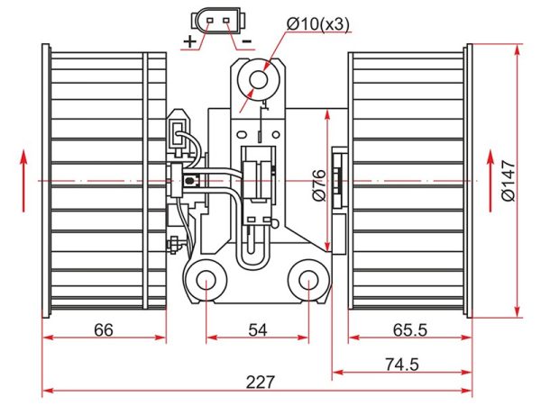 Мотор отопителя салона (Левый руль) BMW 5-Series 95-04 / X5 99-06 / Land Rover Range Rover 02-12