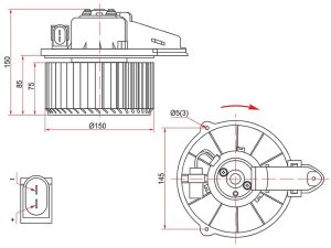 963bce1d57 Мотор отопителя салона (Левый руль) Audi A6 97-05 / A6 allroad quattro 00-05 / S6 99-04