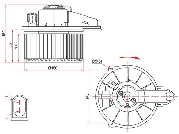 Мотор отопителя салона (Левый руль) Audi A6 97-05 / A6 allroad quattro 00-05 / S6 99-04