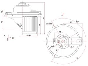 Мотор отопителя салона Suzuki Grand Vitara 97-05 / Toyota Allion (T240) 01-07 / Avensis (T250) 03-08 / Caldina (T190,T210,T240) 92-07 / Camry Japan 90-98 / Suzuki Grand Escudo 00-05 / Grand Vitara XL-7 01-06 / Toyota 4Runner 95-02 / Allex 01-06 / Carina E
