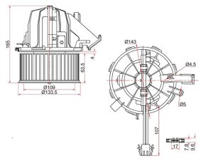 a8b2c28b7b Мотор отопителя салона (Левый руль) Audi A4 08-15 / A5 07-16 / Q5 08-17 / A4 allroad quattro 09-16
